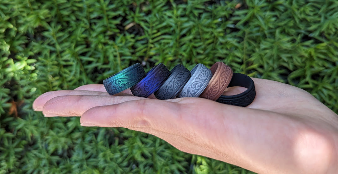 Laurel and Filigree Rings for Him