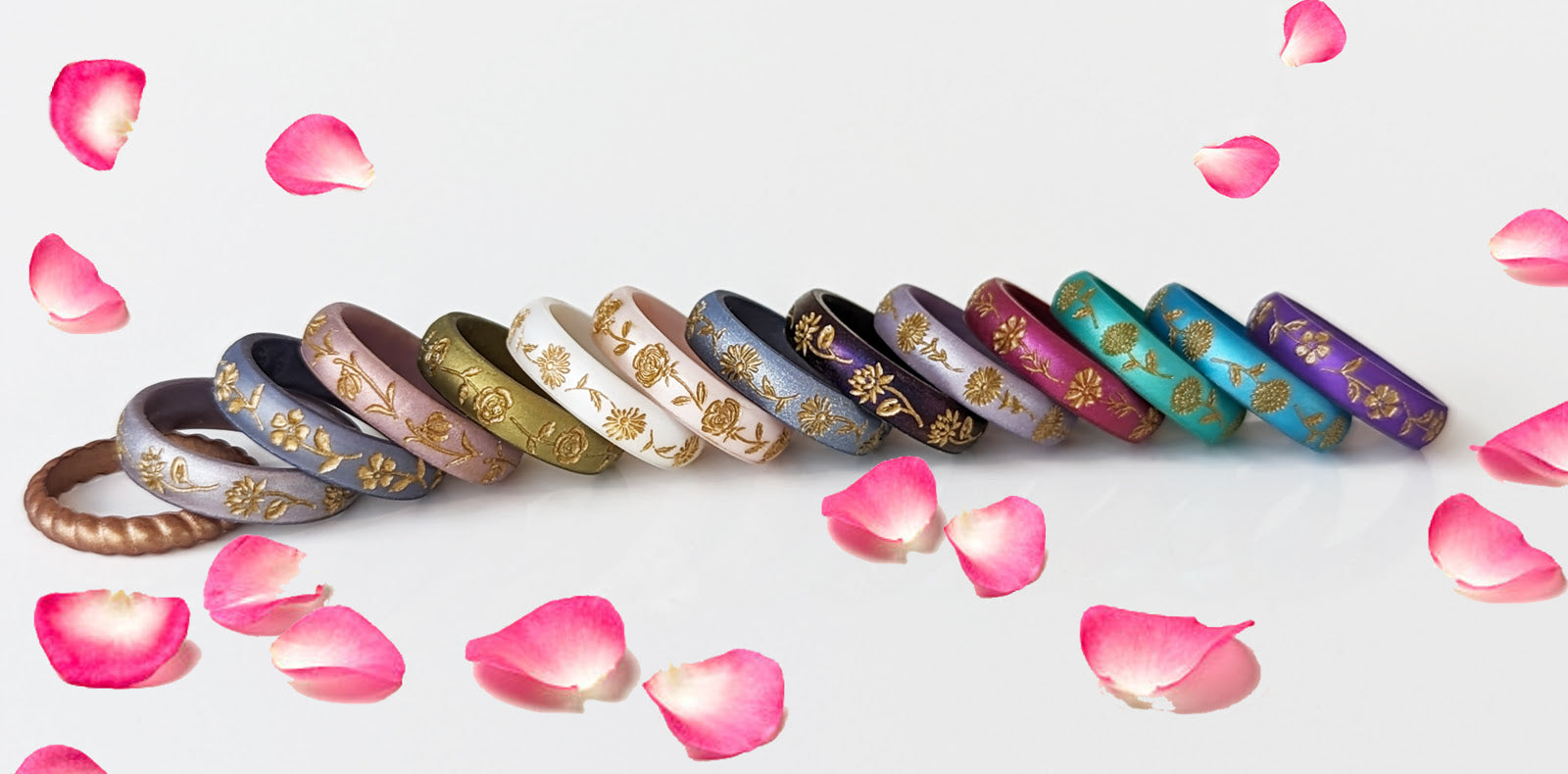 🌻 12 Brand New Flower Rings