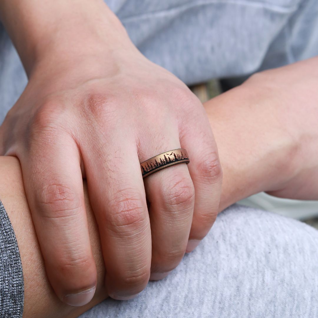 Enchanted Green Silicone Ring on Dual Layer 6mm