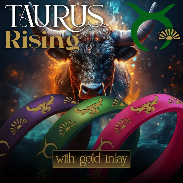Taurus Rising Silicone Ring with Gold Inlay