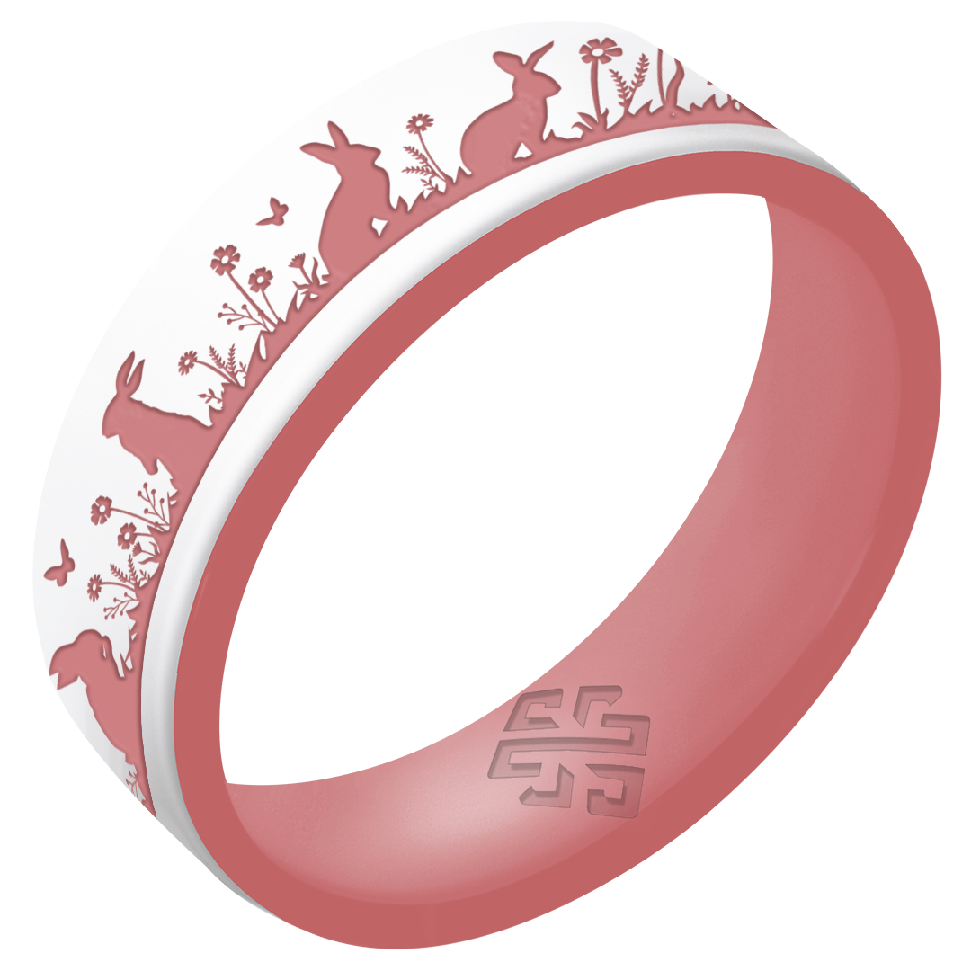 Bunnies Silicone Ring on Dual Layer 6mm