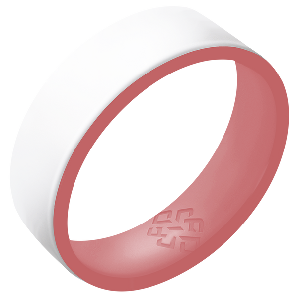 White Rose Gold Dual Layer Breathable Silicone Ring