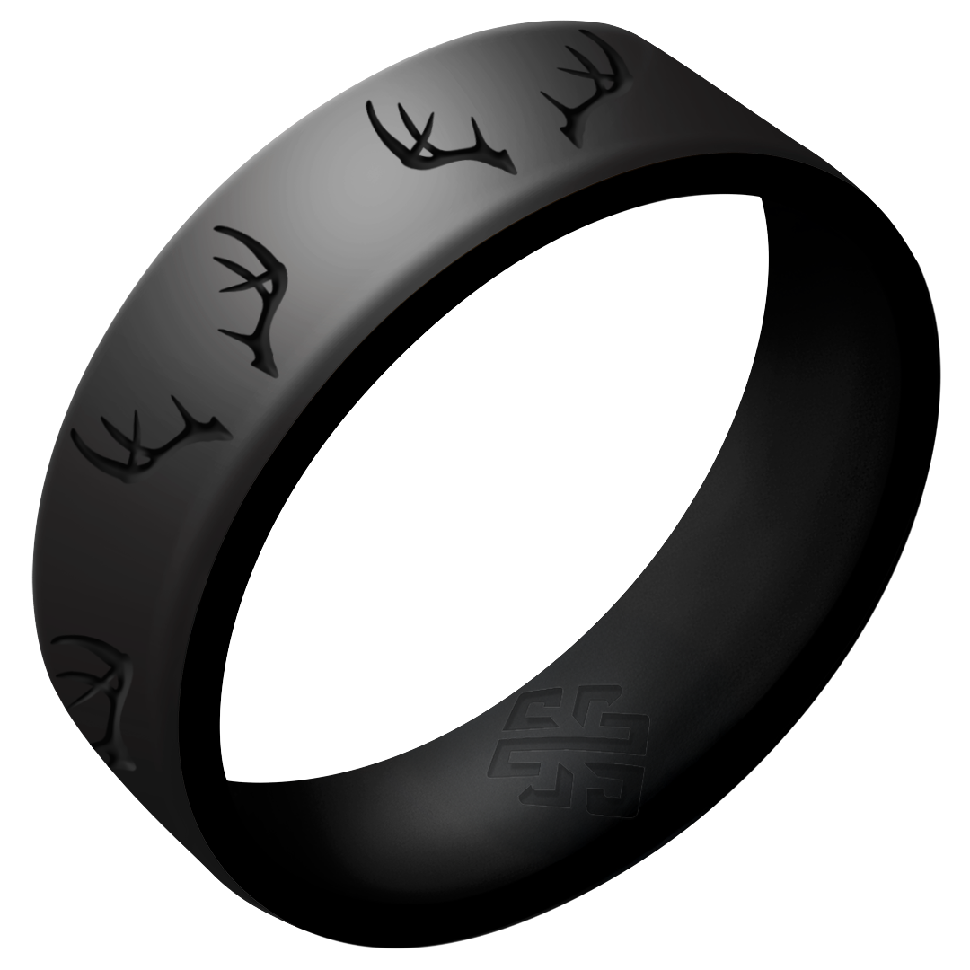 Antlers Silicone Ring on Dual Layer 6mm