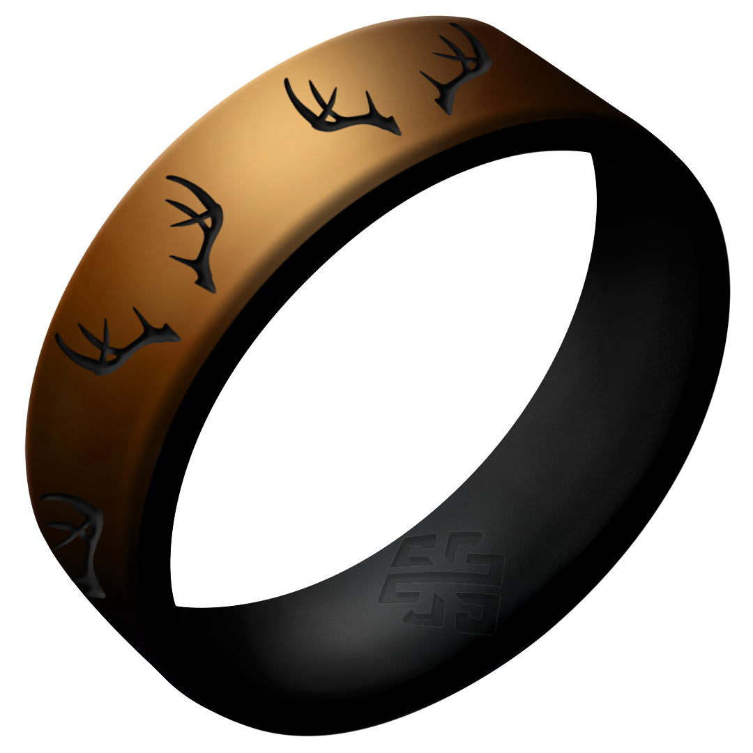 Antlers Silicone Ring on Dual Layer 6mm