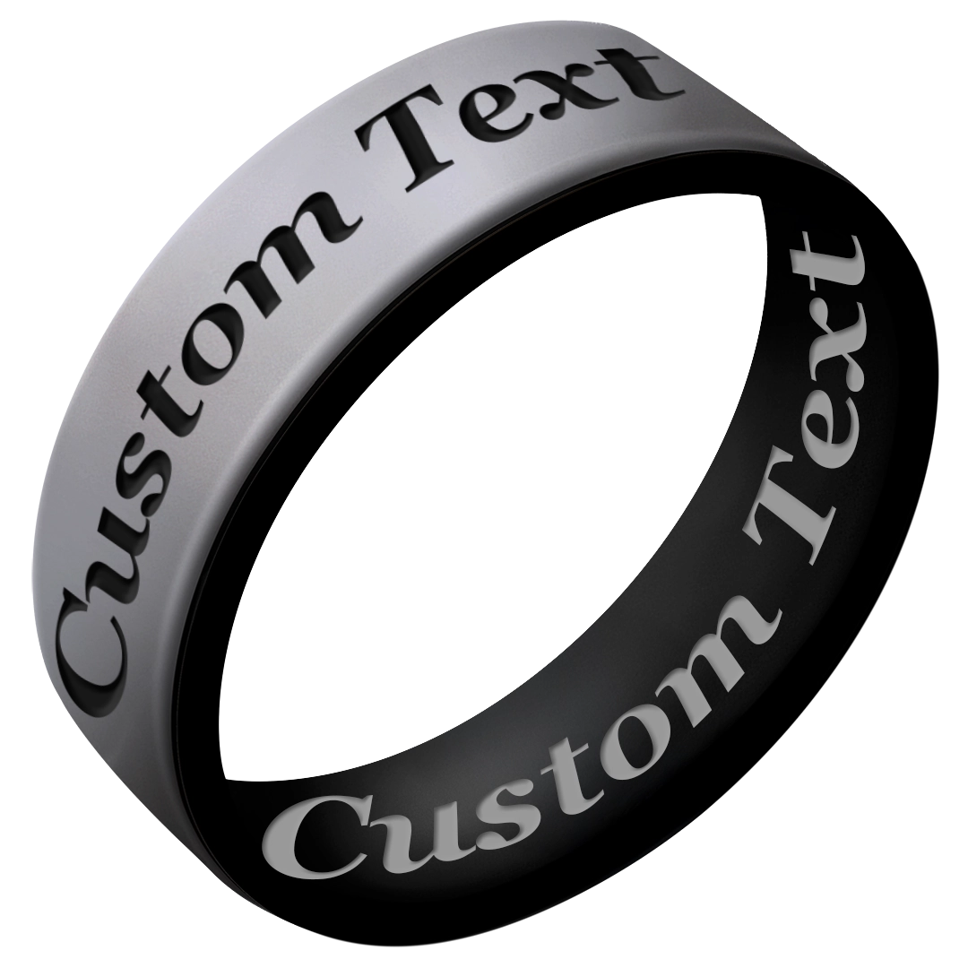 Custom Engraved Dual Layer Silicone Ring - Affirmations