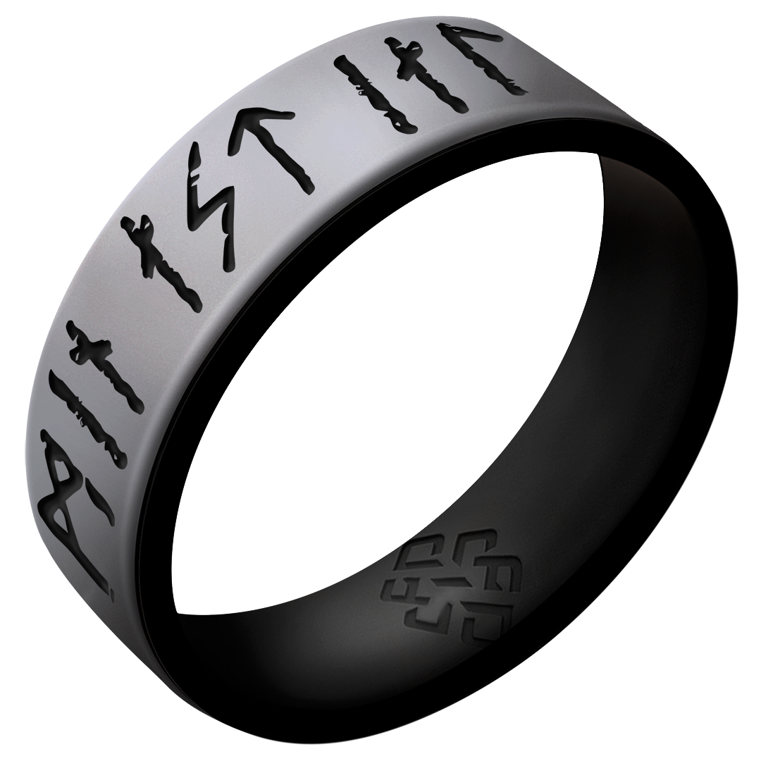 My Love Forever Viking Ring - Rune Engraved Dual Layer