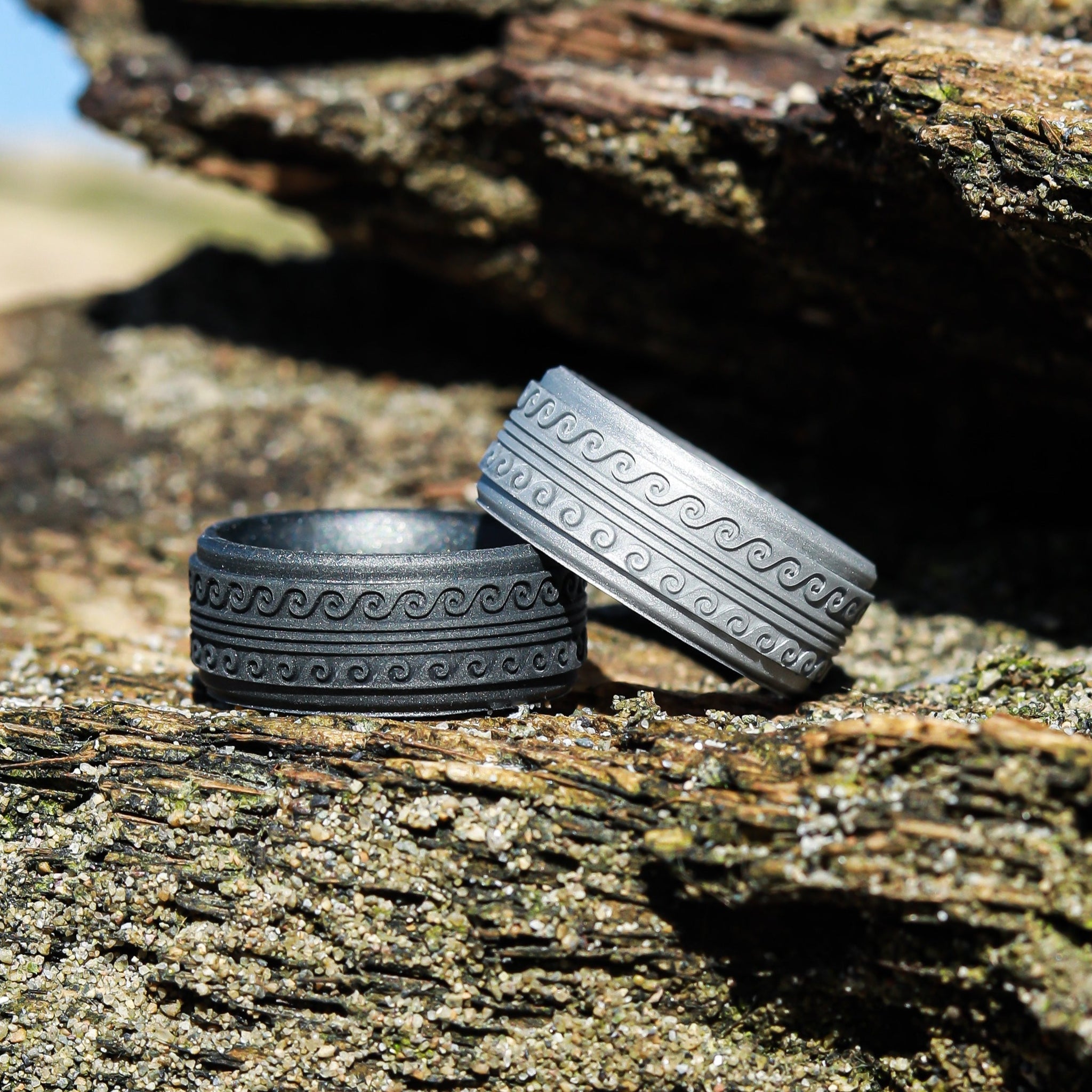 Warrior of Serenity -  Big Waves Silicone Ring - Rise 8mm