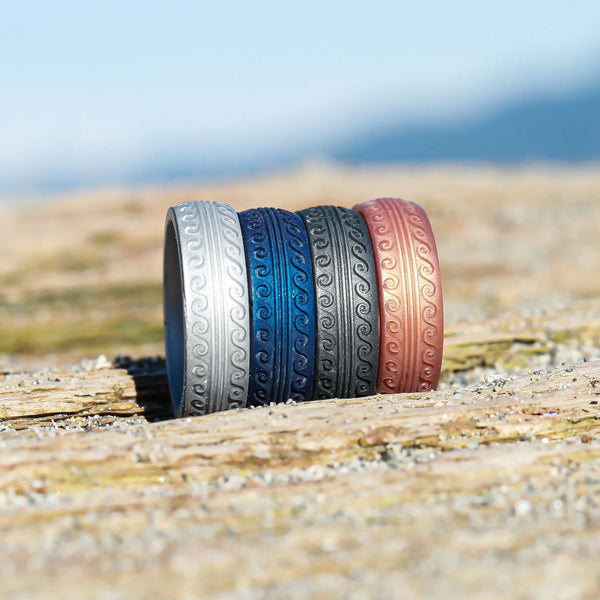 Warrior of Serenity Big Waves Silicone Ring on Arc 6mm