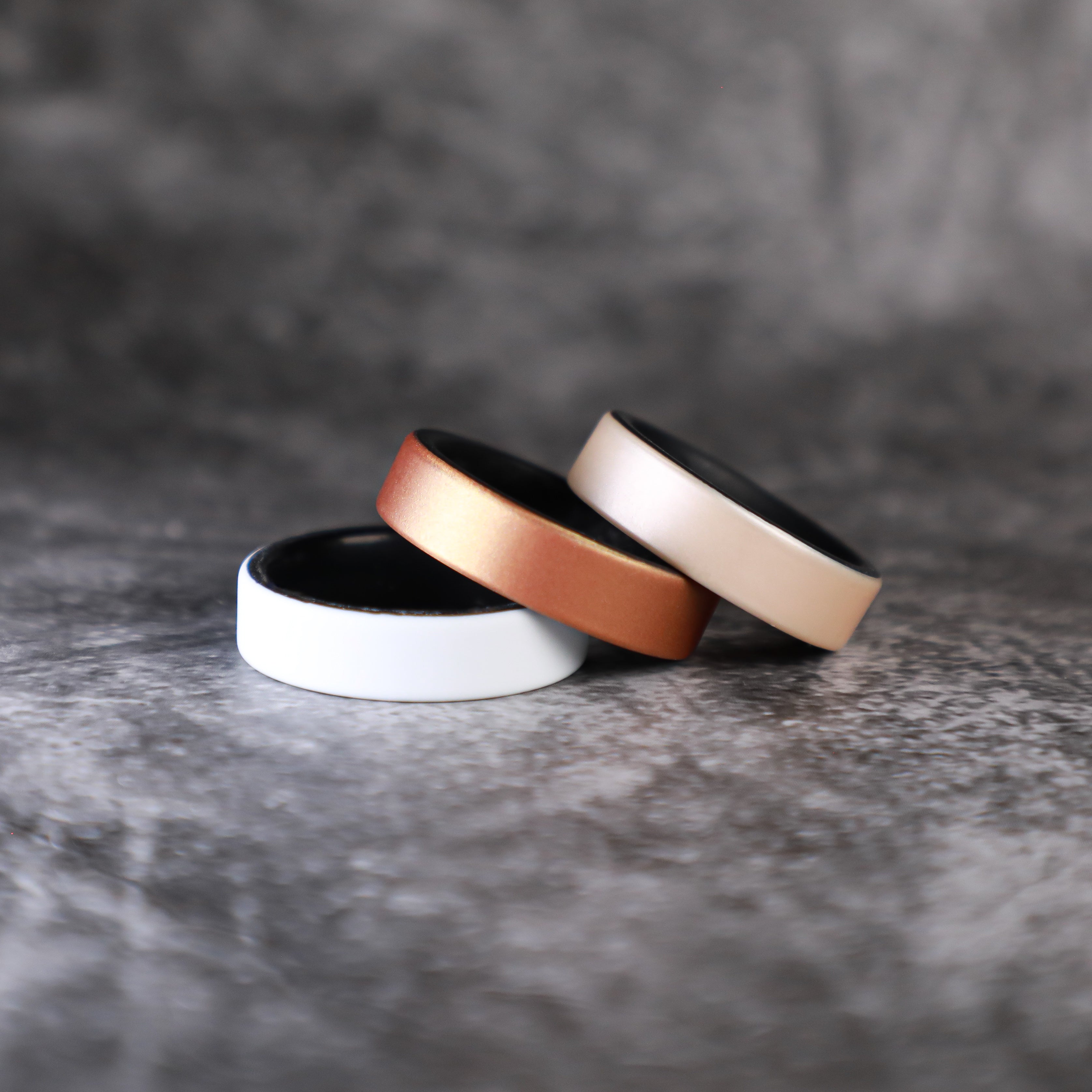 White Dual Layer Breathable Silicone Ring