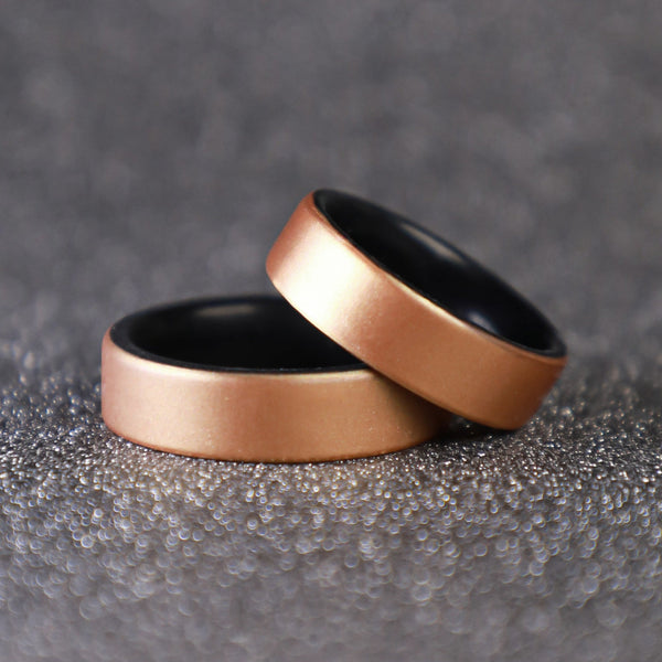 Antique Gold Dual Layer Breathable Silicone Ring