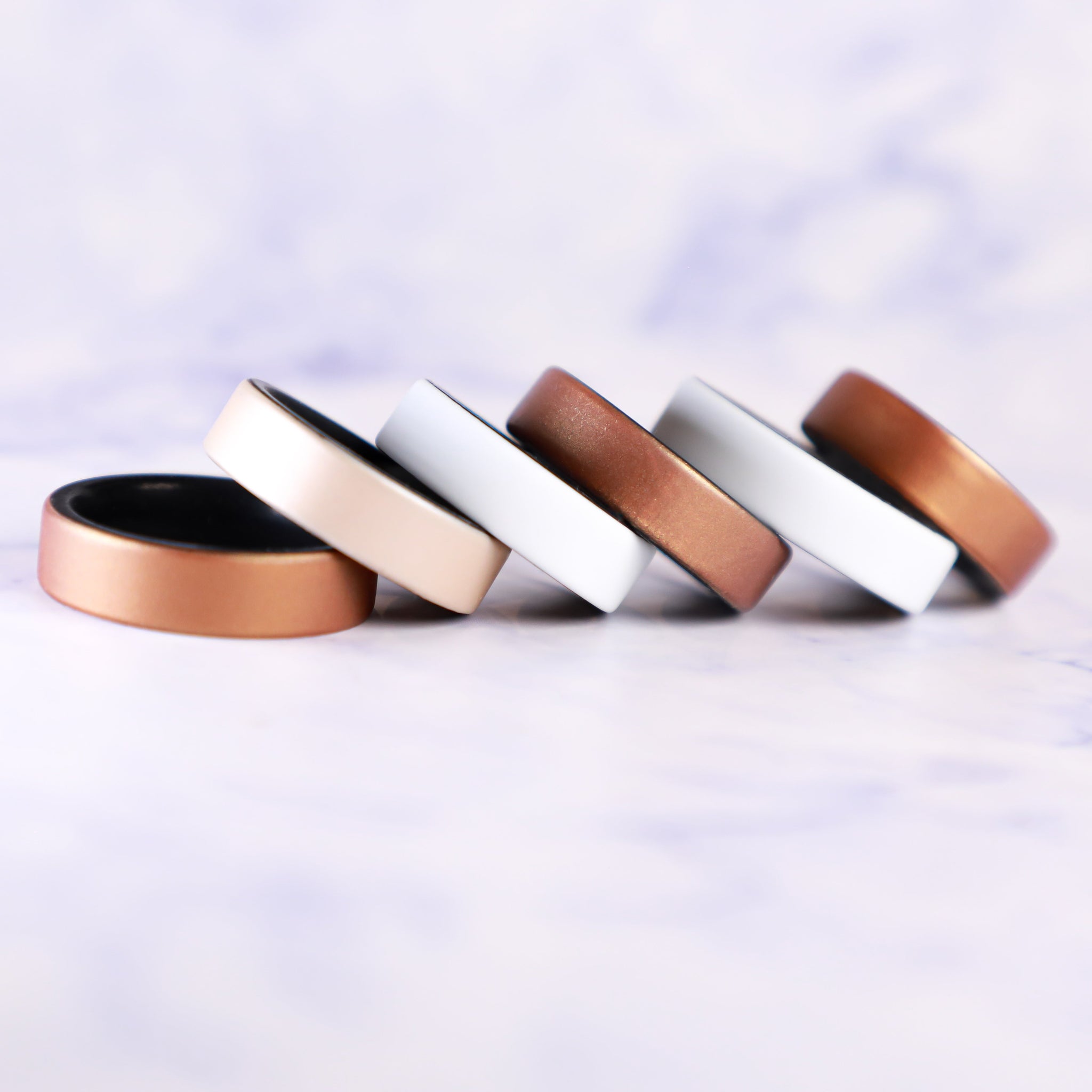 White Dual Layer Breathable Silicone Ring
