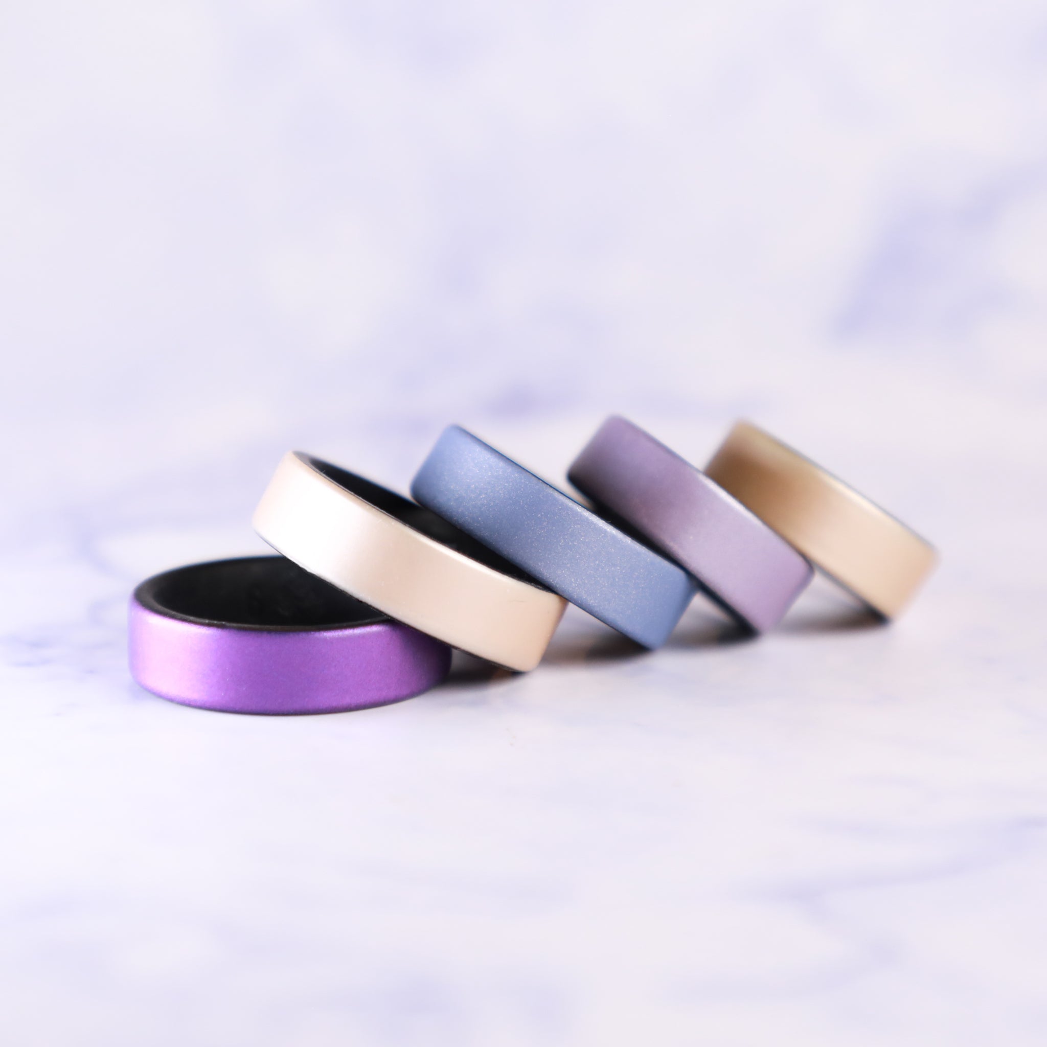 Lavender Purple Dual Layer Breathable Silicone Ring
