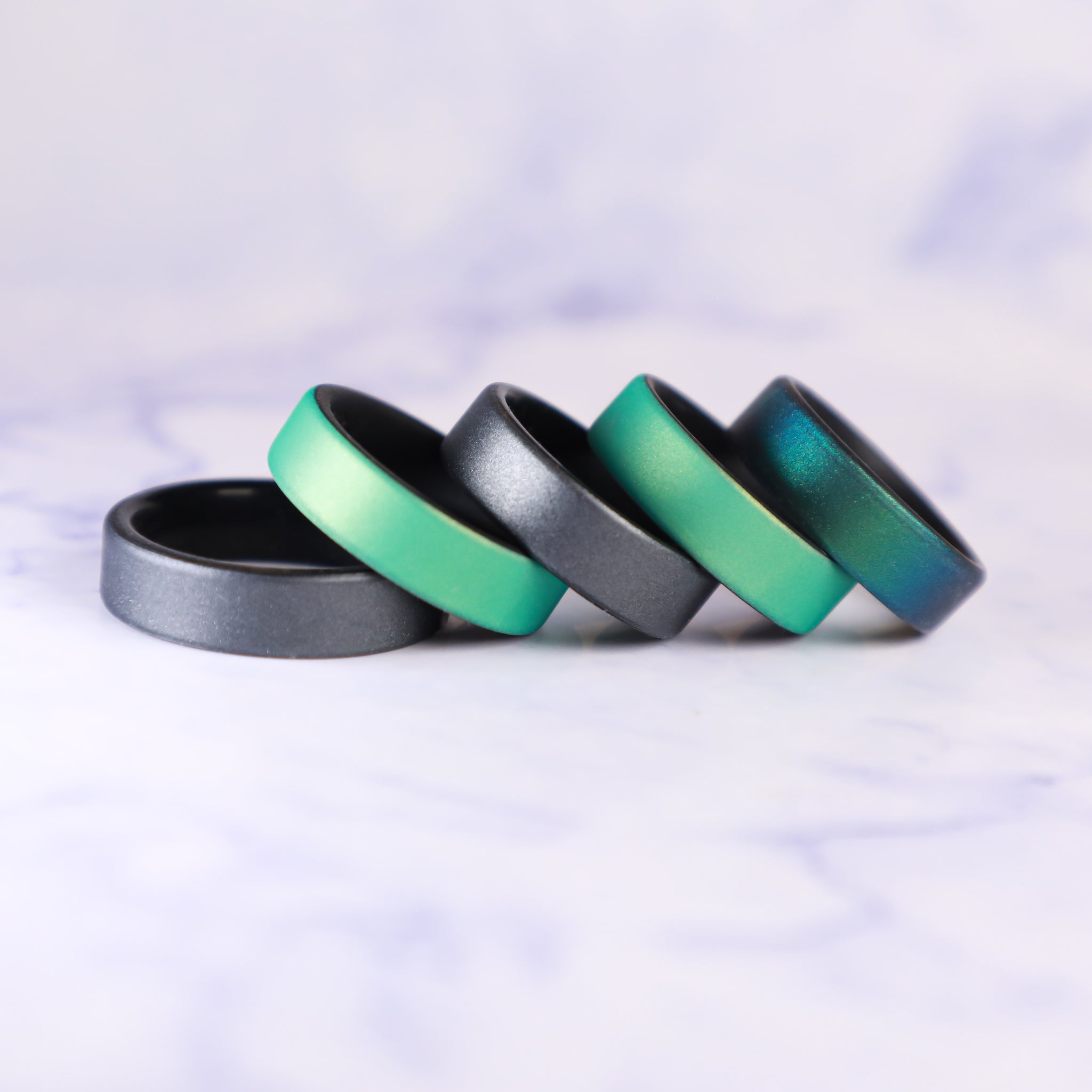 Enchanted Forest Green Dual Layer Breathable Silicone Ring
