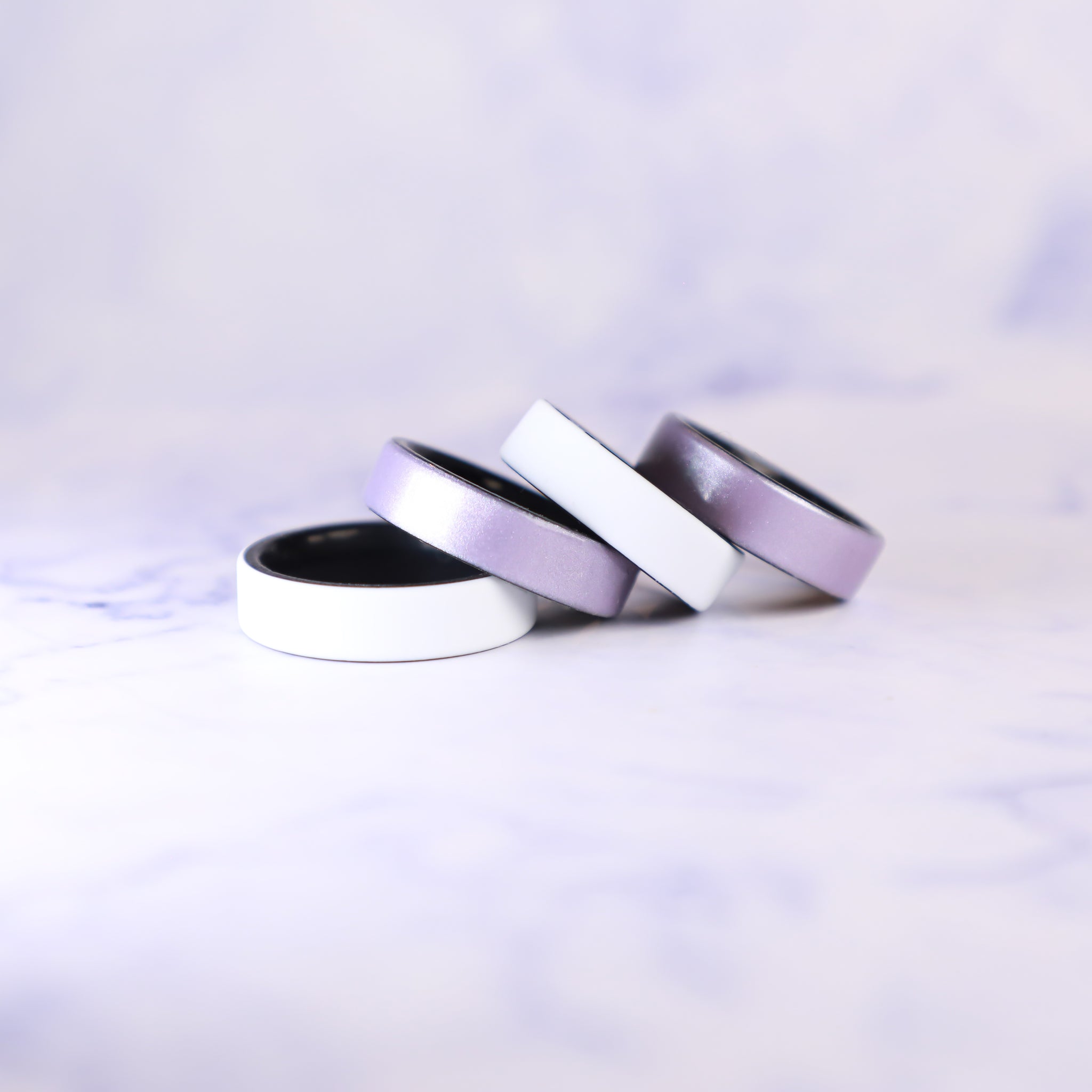 White Dual Layer Breathable Silicone Ring