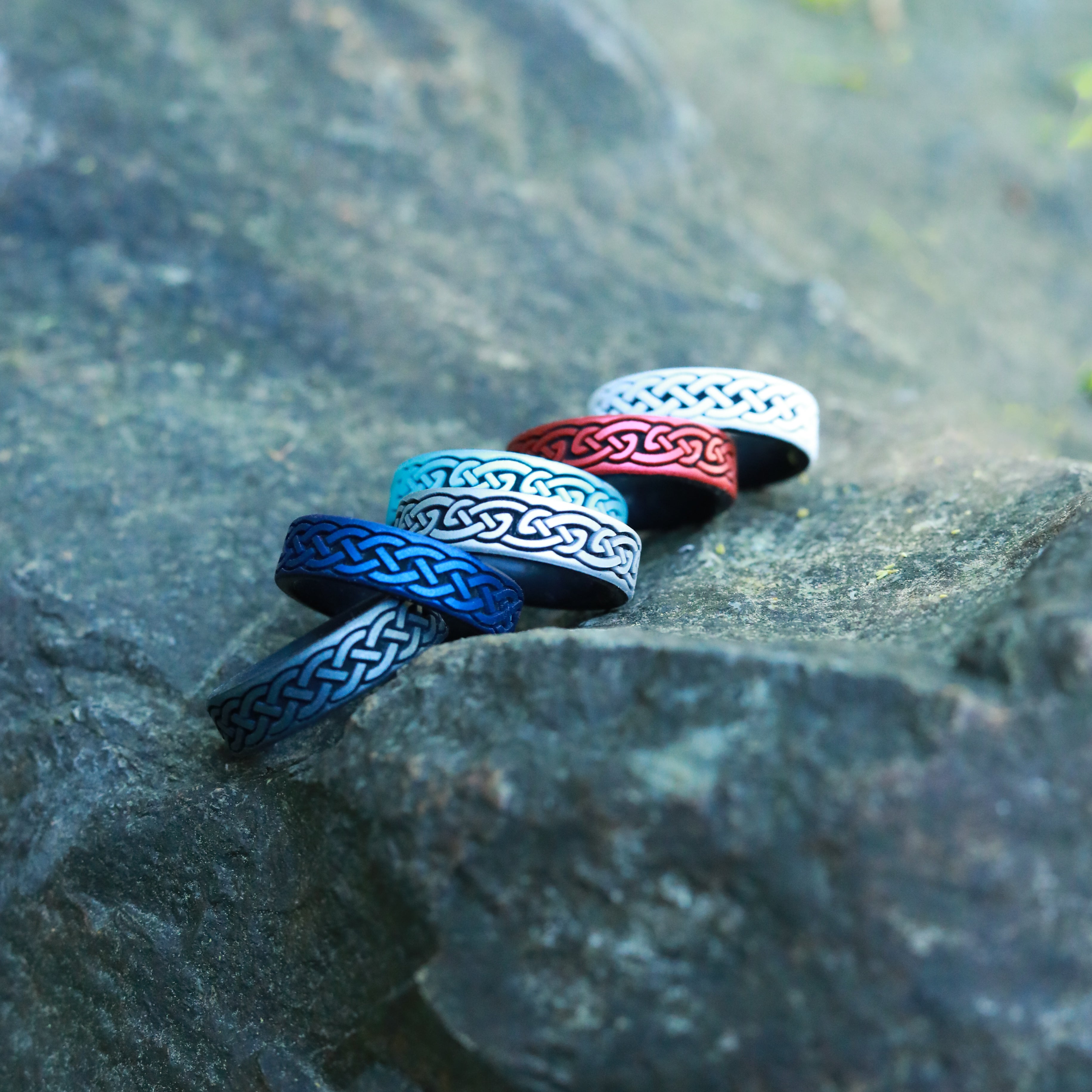 Celtic Sailor's Knot Silicone Ring on Dual Layer 6mm