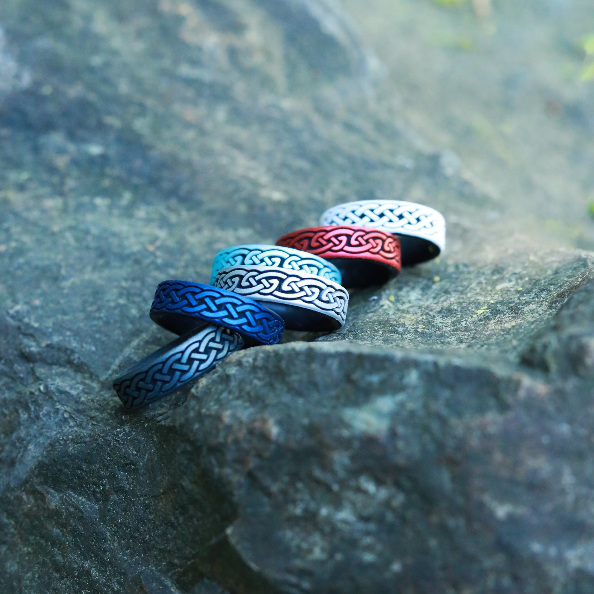 Celtic Sailor's Knot Silicone Ring - Dual Layer Engraved