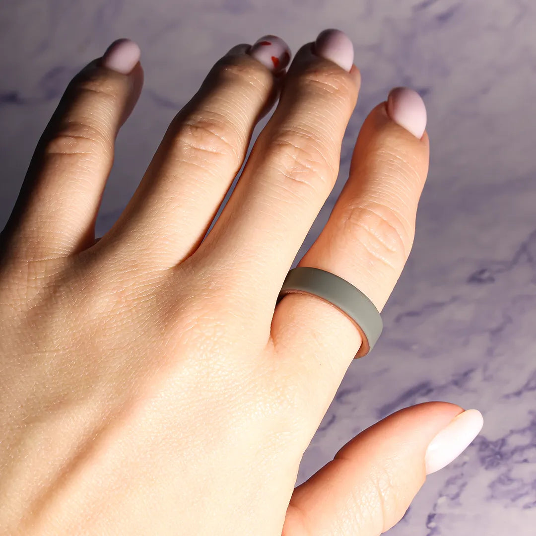 Sage on Gold Dual Layer Silicone Ring