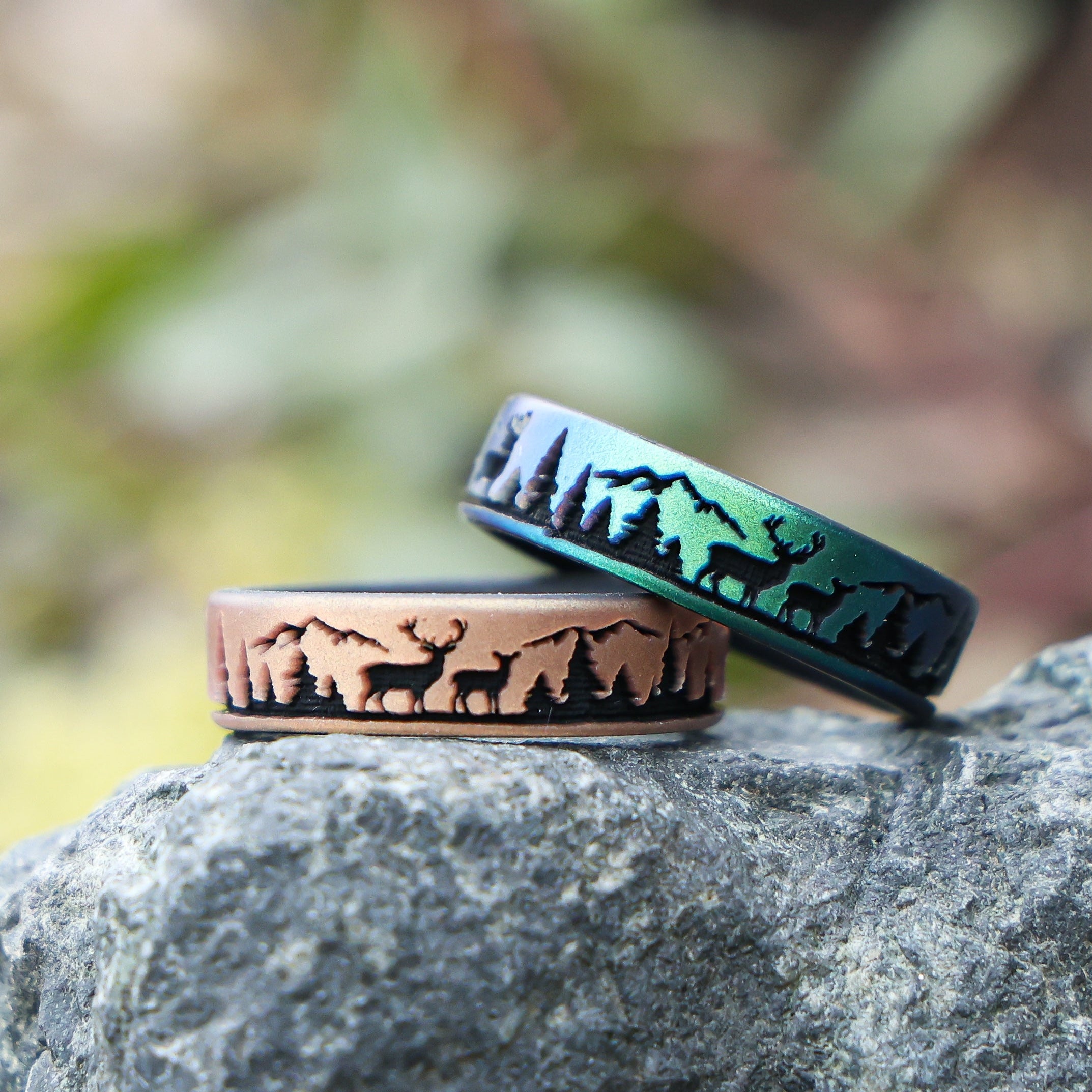 Deer Silicone Ring on Dual Layer 6mm