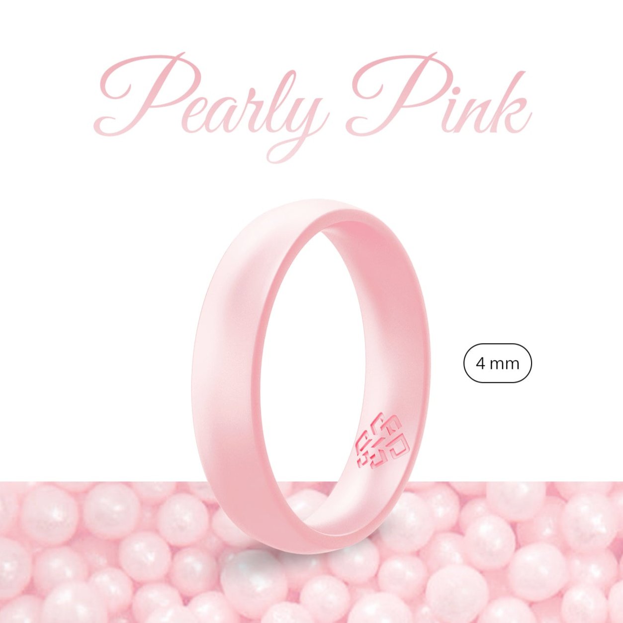 Pearly Pink Breathable Silicone Ring For Women