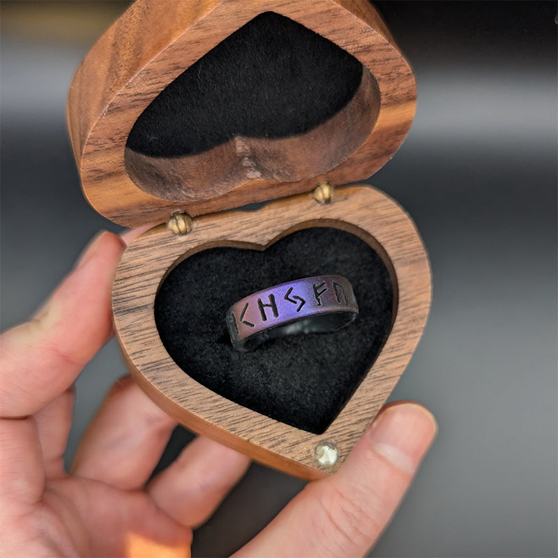 My Love Forever Viking Ring - Rune Engraved Dual Layer