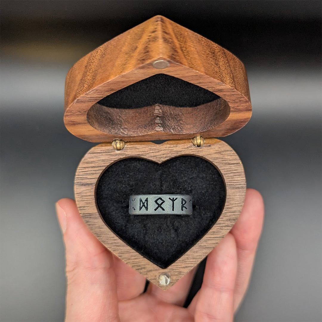 My Love Forever Viking Ring - Rune Engraved Dual Layer