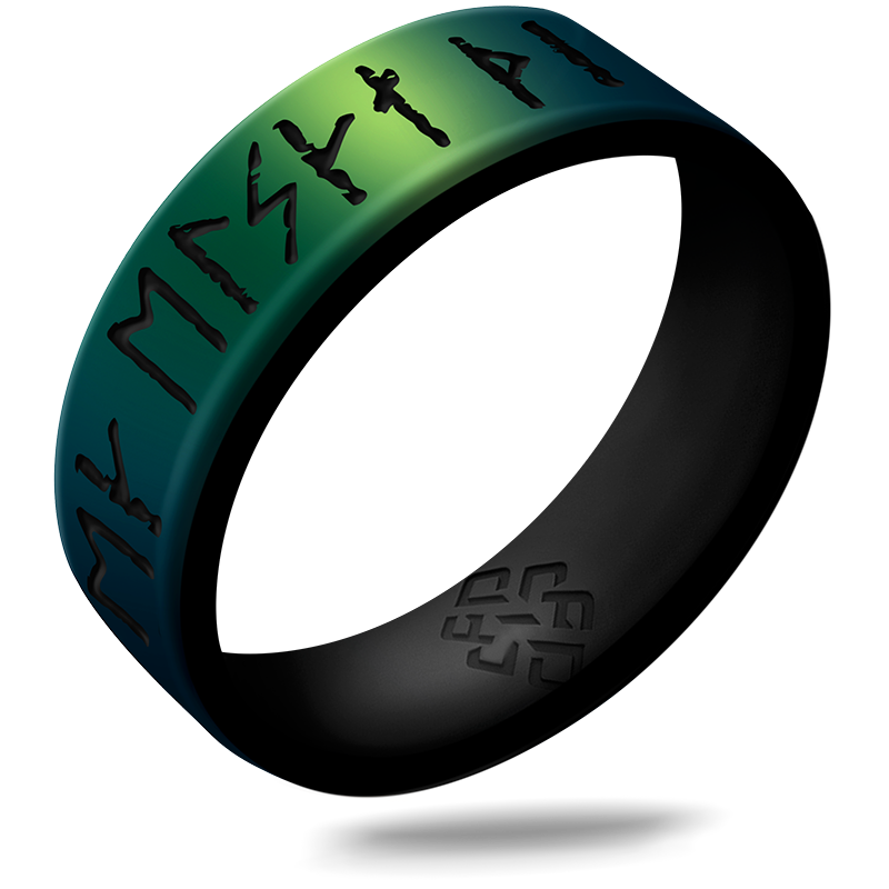 I Love You Viking Ring - Rune Engraved Dual Layer