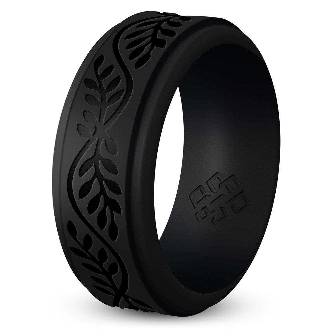 Laurel Engraved Silicone Ring for Men