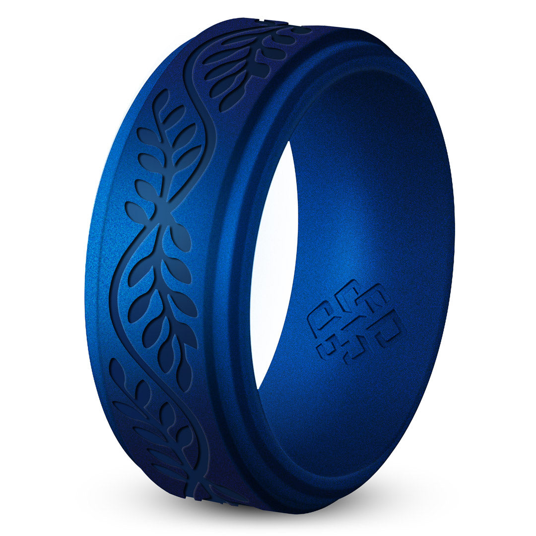 Laurel Engraved Silicone Ring for Men