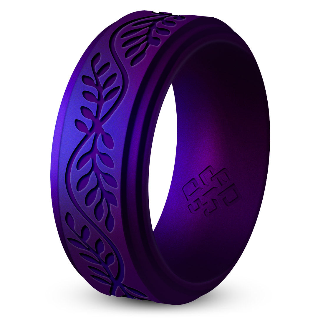 Laurel Engraved Silicone Ring for Men
