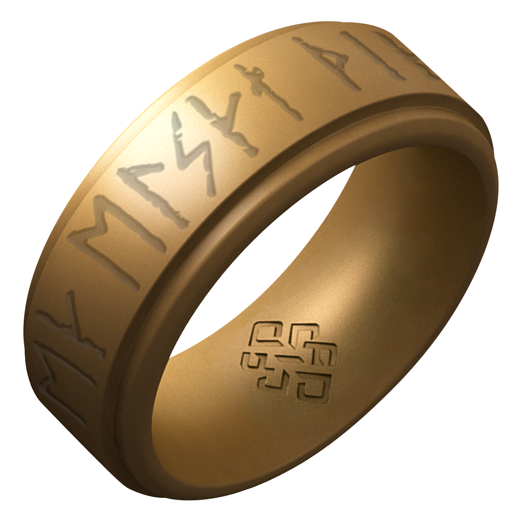I Love You Viking Ring Rune on Rise 8mm