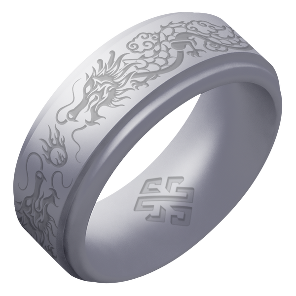 Dragon Silicone Ring on Rise 8mm