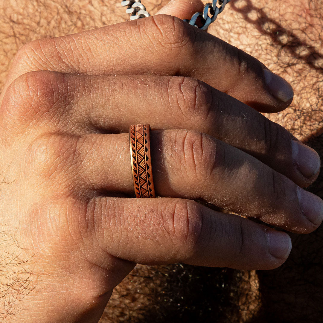 Warrior of Strength -  Shark Teeth Silicone Ring - Engraved Dual Layer
