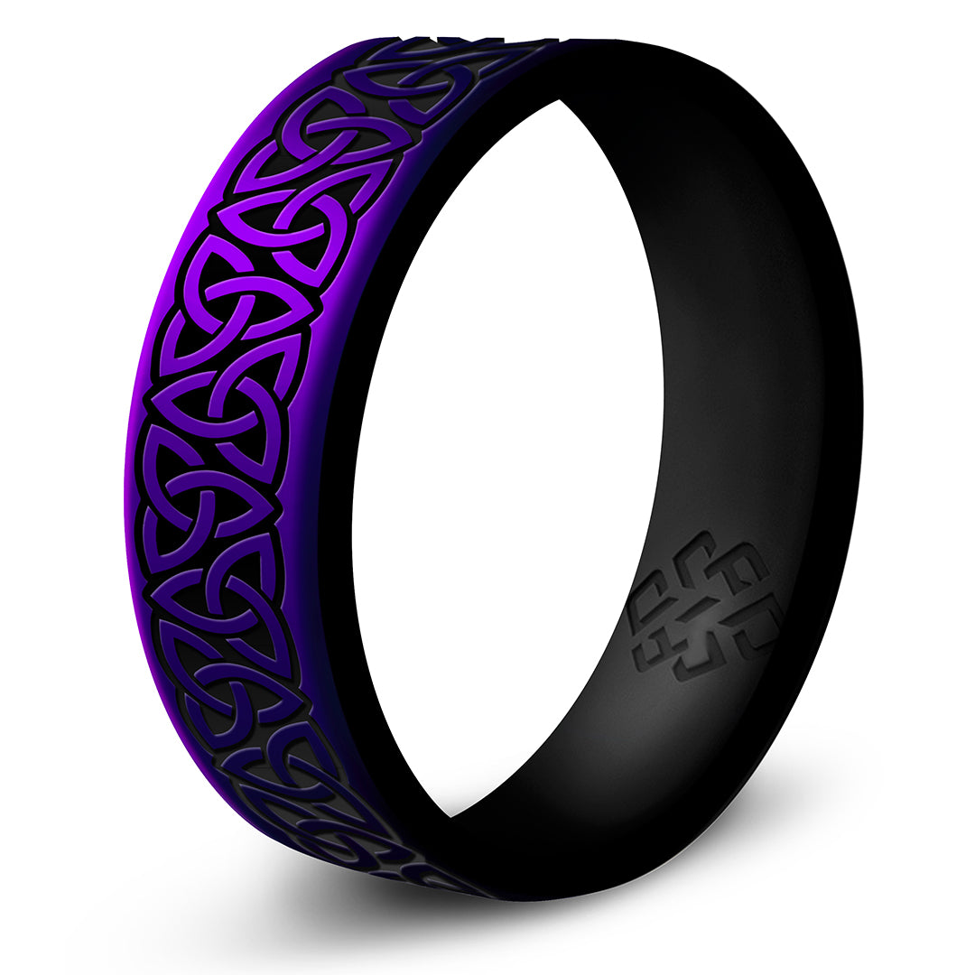 Trinity (Wider Design) Silicone Ring - Engraved Dual Layer 6mm