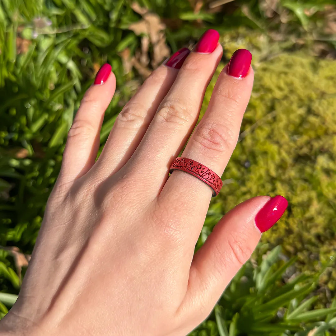 Cardinals Silicone Ring on Dual Layer 6mm