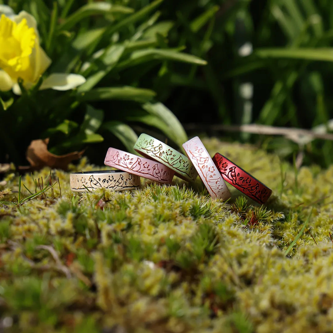 Cardinals Silicone Ring on Gold Dual Layer 6mm