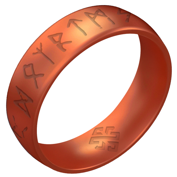 Runes Silicone Ring on Arc 6mm