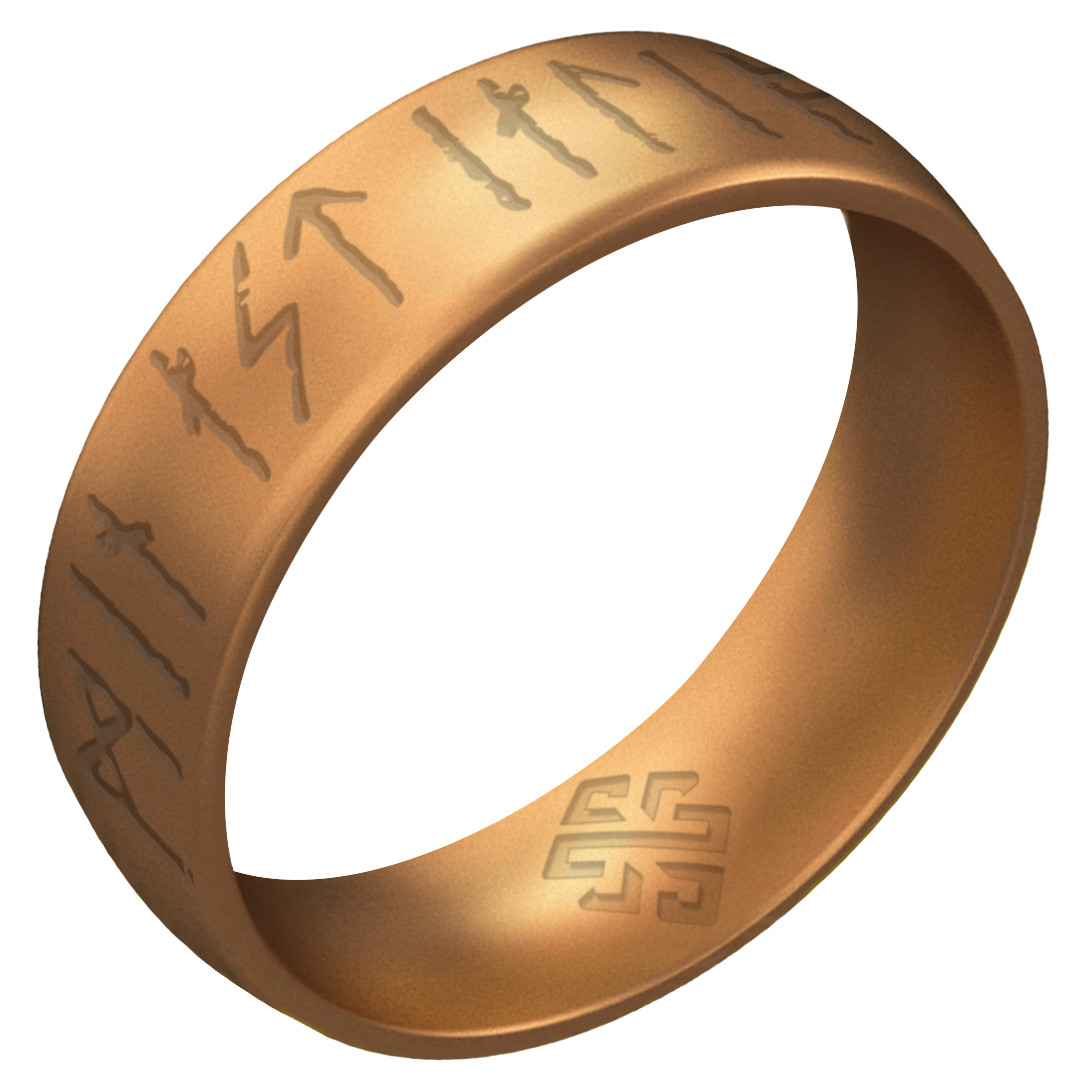 My Love Forever Viking Ring Rune on Arc 6mm