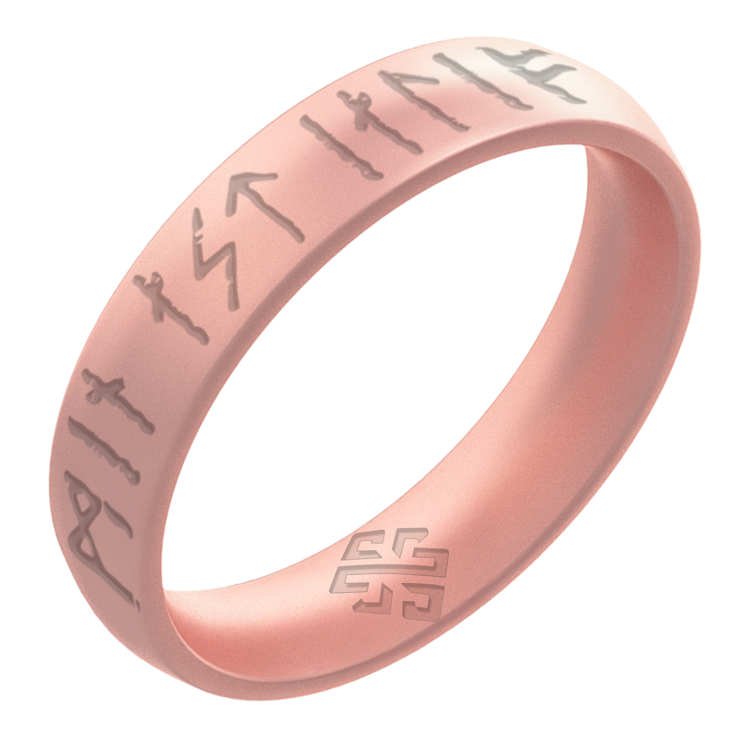 My Love Forever Viking Ring Rune on Arc 4mm
