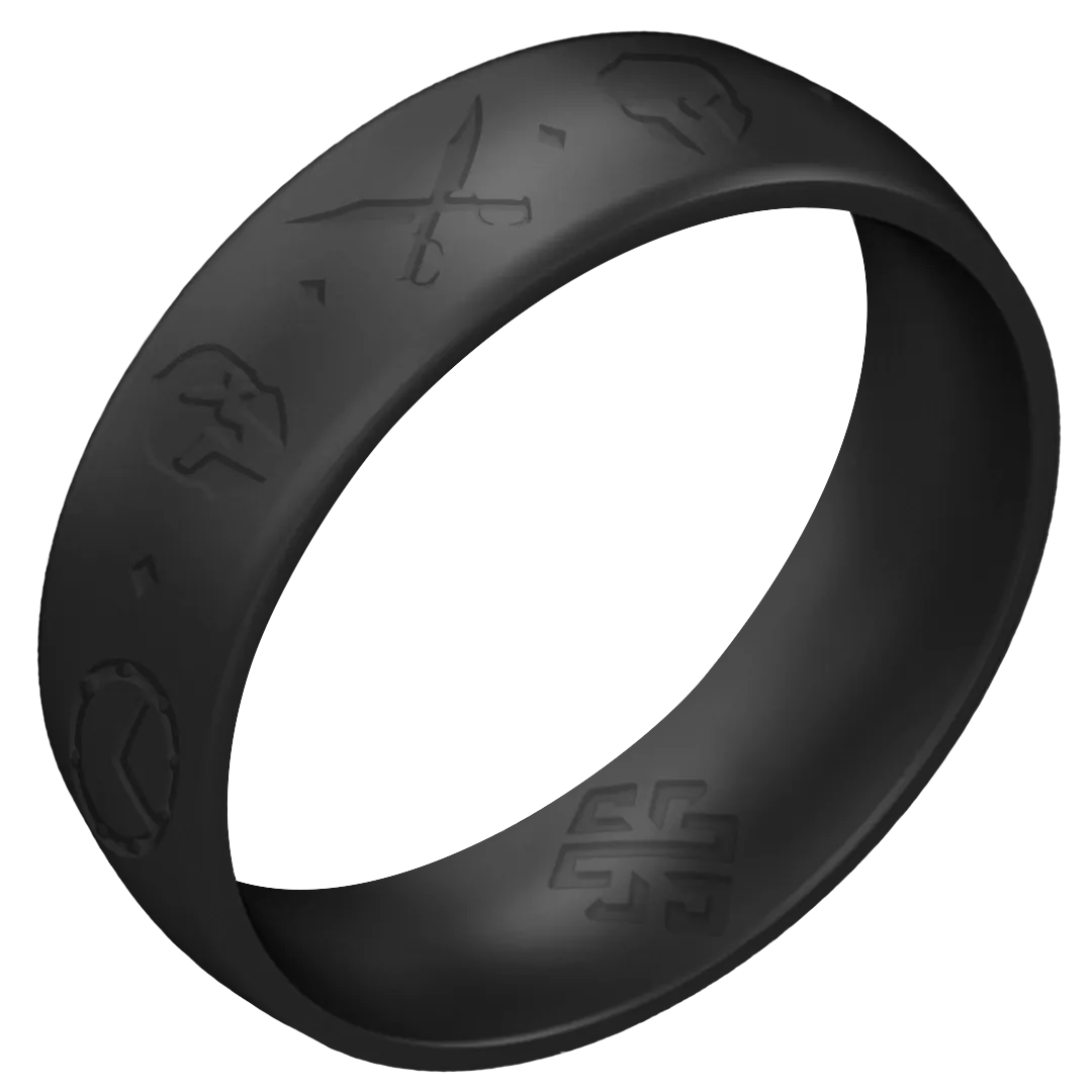 Spartan Warrior Silicone Ring on Arc 6mm