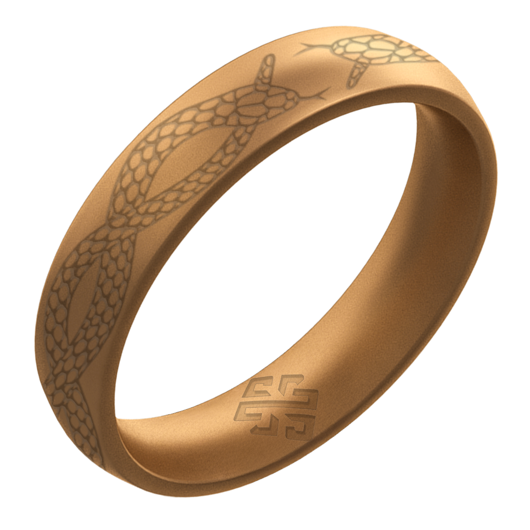 Snakes Silicone Ring on Arc 4mm