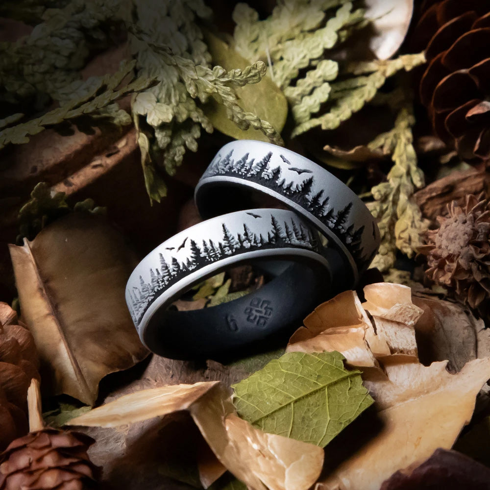 Forest Silicone Ring on Dual Layer 6mm