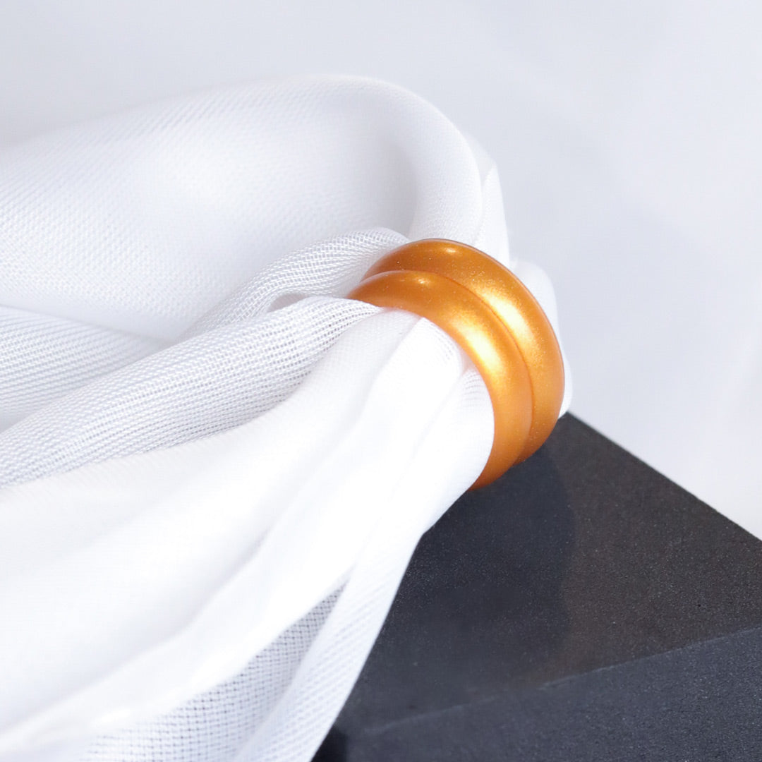 Gold Breathable Silicone Ring For Men and Women