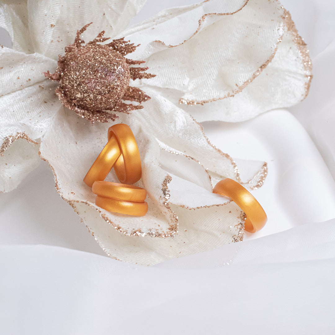 Gold Breathable Silicone Ring For Men and Women