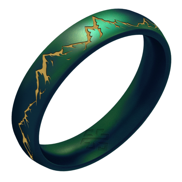 Gold Mountain Silicone Ring on Arc 4mm