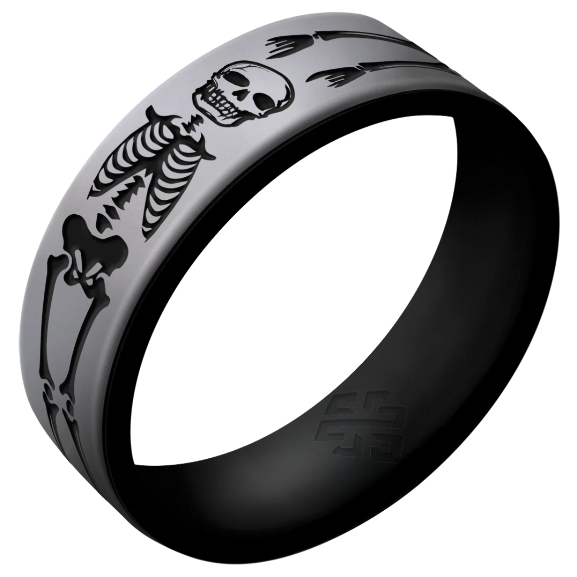 Skeletons Silicone Rings on Dual Layer 6mm