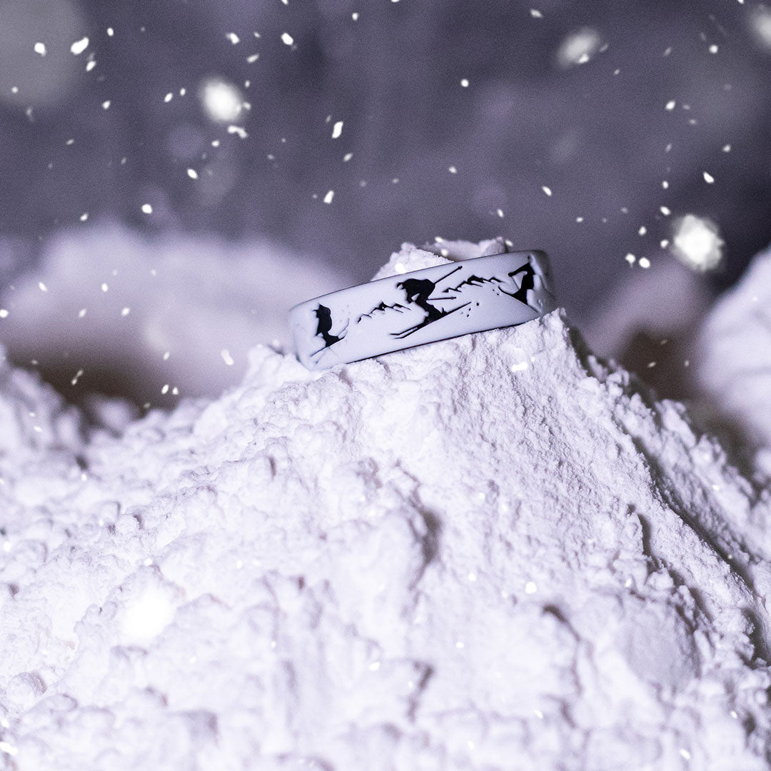 Skiers Silicone Ring on Dual Layer 6mm