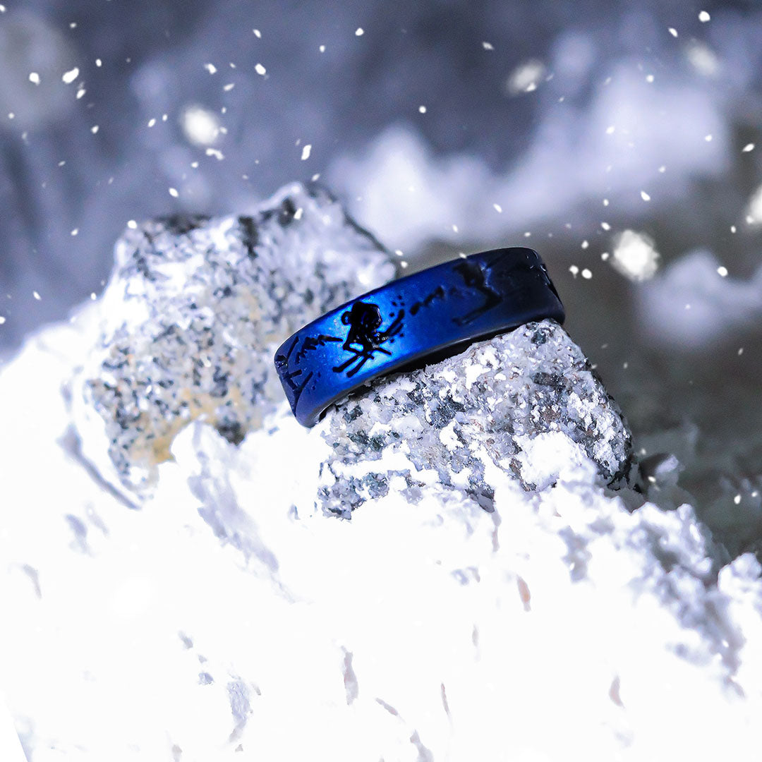 Skiers Silicone Ring on Dual Layer 6mm