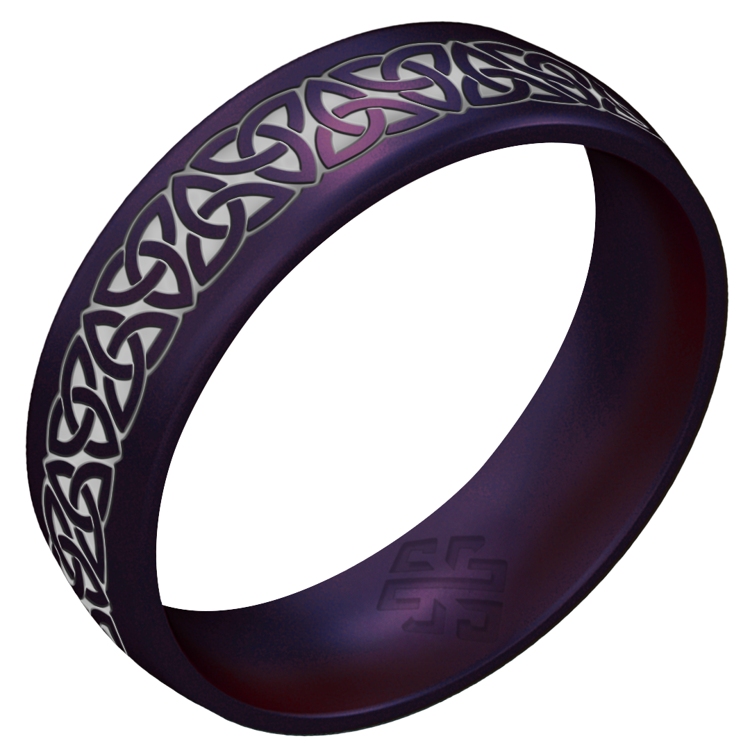 Silver Trinity Silicone Ring on Arc 6mm