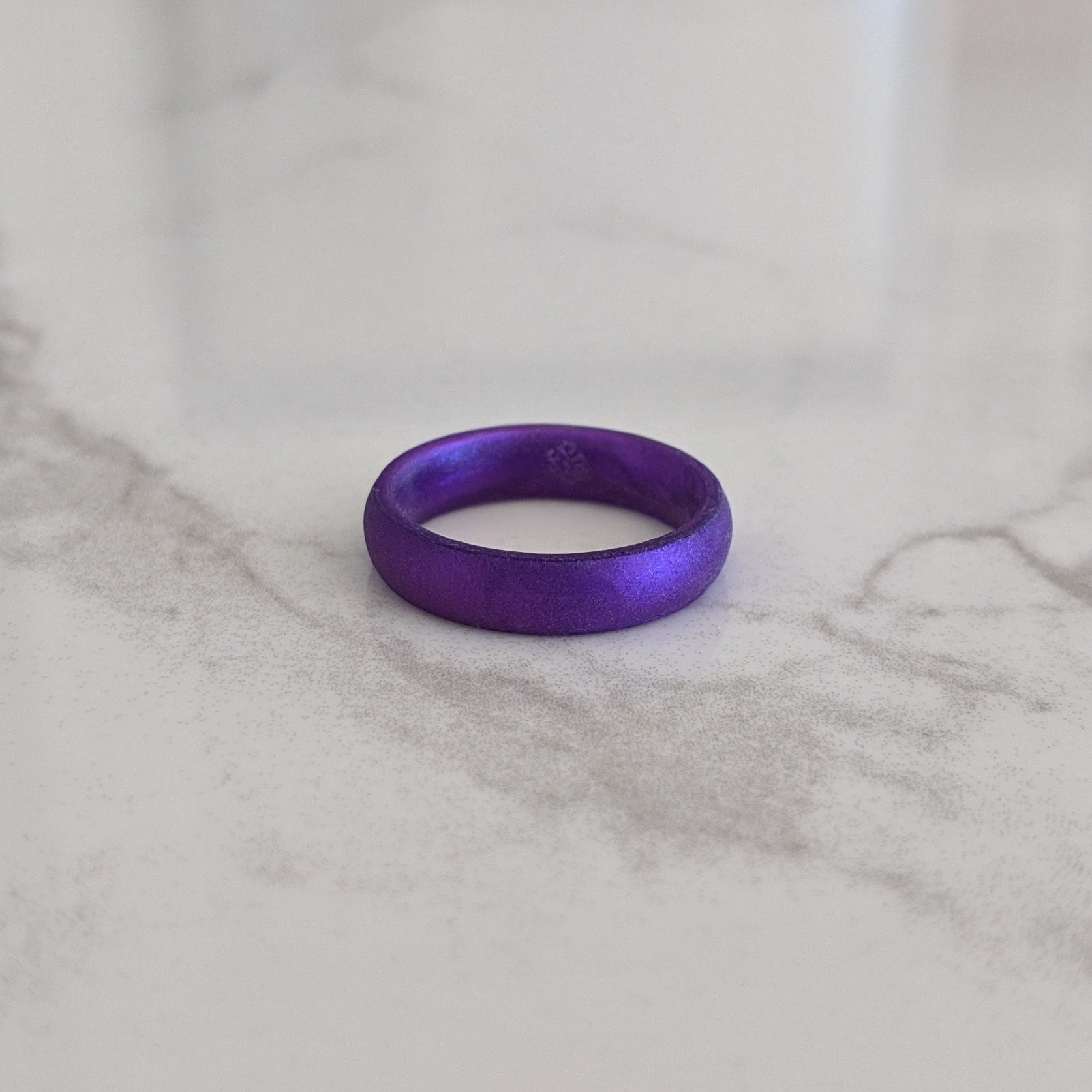 Amethyst Purple Breathable Pearly Silicone Ring for Women - Knot Theory