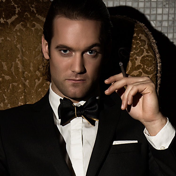 Black & Gold Butterfly Bow Tie - Knot Theory